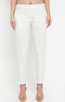 gk's Regular Fit Women White Trousers