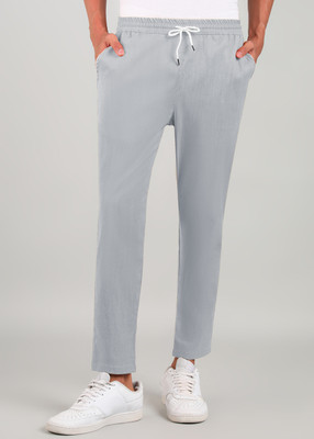 INDICLUB Regular Fit Men Grey Trousers