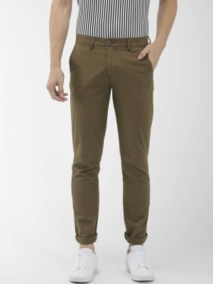 The Indian Garage Co. Slim Fit Men Brown Trousers