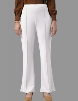 Royal Creations By Rv Regular Fit Women White Trousers
