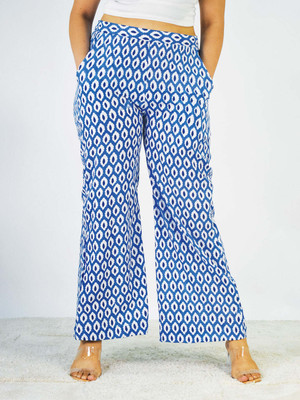 LetsDressUp Relaxed Women Light Blue Trousers