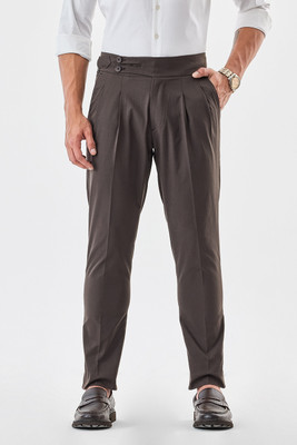 Snitch Slim Fit Men Brown Trousers