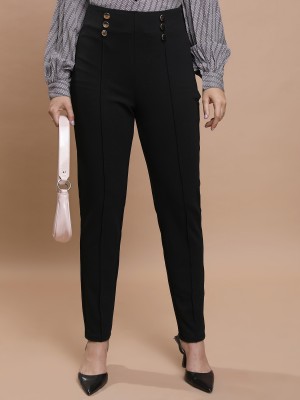 KETCH Regular Fit Women Black Trousers