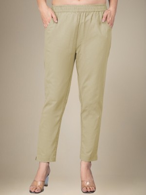 DGSM CRAFT Regular Fit Women Beige Trousers