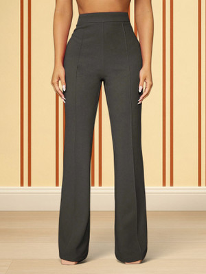 Anitafashion Loose Fit Women Grey Trousers