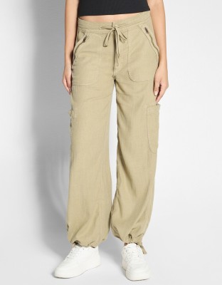 American Eagle Regular Fit Women Khaki Trousers