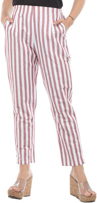 TRUELADY Regular Fit Women Maroon Trousers