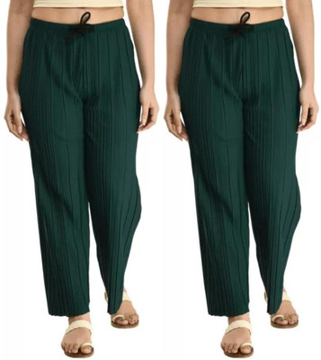 Fashion Guru Trading Regular Fit Women Dark Green Trousers