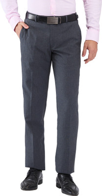 PARK AVENUE Regular Fit Men Grey Trousers
