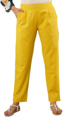 JAIPUR VASTRA Regular Fit Women Yellow Trousers