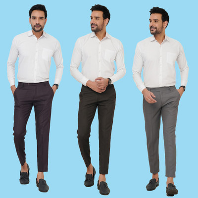 PADMAWATI TEXTILE Regular Fit Men Multicolor Trousers