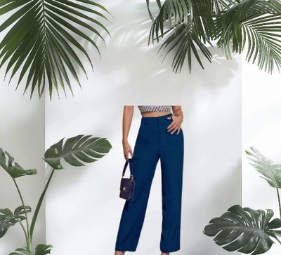 TarrenT HunT Regular Fit Women Blue Trousers