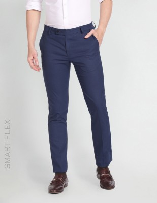 ARROW Regular Fit Men Blue Trousers