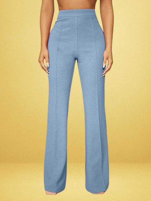 HouseOfCommon Loose Fit Women Blue Trousers