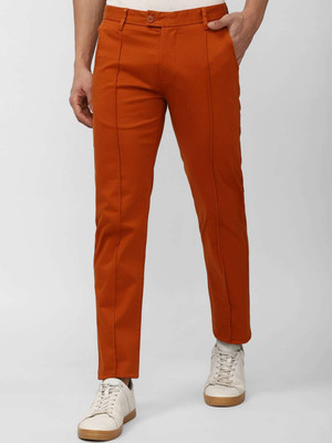 PETER ENGLAND Slim Fit Men Brown Trousers