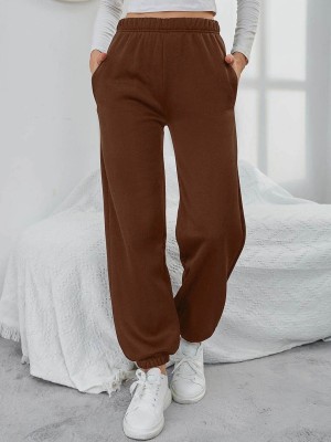 Dream X Fashion Relaxed Women Brown Trousers