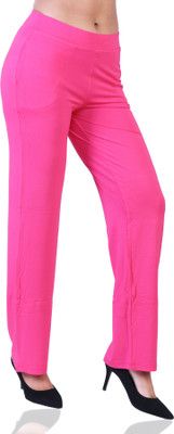 Laasa Sports Regular Fit Women Pink Trousers