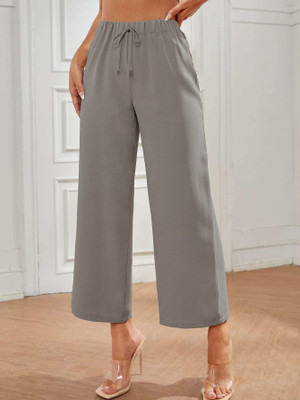 AGOF Loose Fit Women Grey Trousers