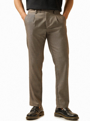 THE BEAR HOUSE Regular Fit Men Brown Trousers
