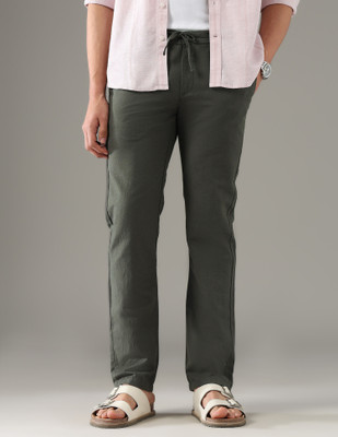 Arrow Sport Regular Fit Men Green Trousers