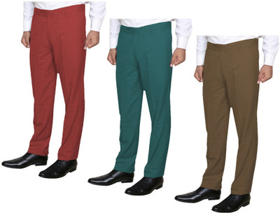 Indistar Slim Fit Men Multicolor Trousers