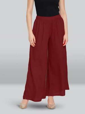 RimR Regular Fit Women Maroon Trousers