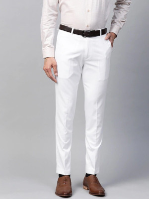 fineblu Regular Fit Men White Trousers