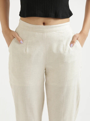 lavayan Regular Fit Women White Trousers