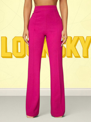 Anitafashion Comfort Fit, Regular Fit Women Pink Trousers