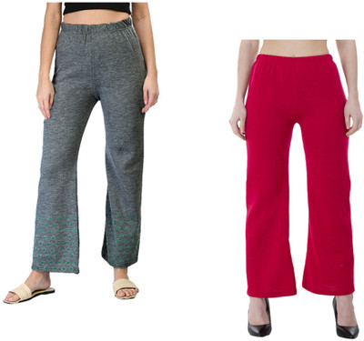 IndiWeaves Flared Women Multicolor Trousers