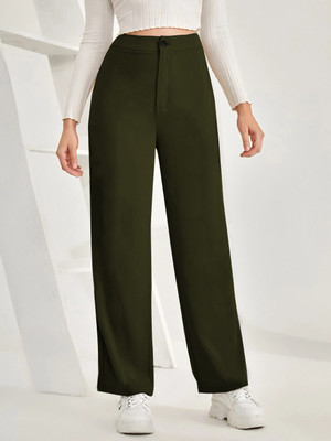 METRONAUT Relaxed Women Green Trousers