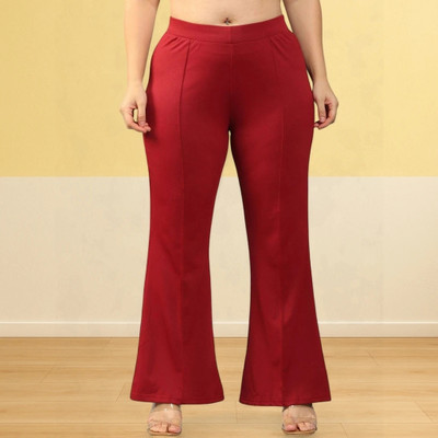 nitafashion Loose Fit Women Maroon Trousers