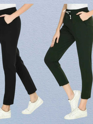 Royal-E-Kashmir Straight Fit Women Black, Green Trousers