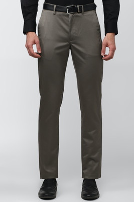 PETER ENGLAND Slim Fit Men Grey Trousers