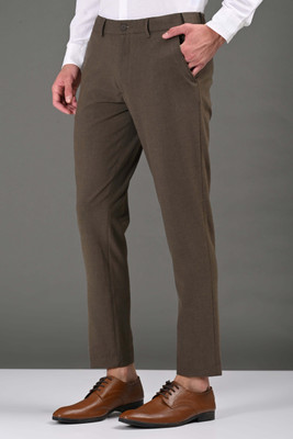 Ivyn Regular Fit Men Brown Trousers