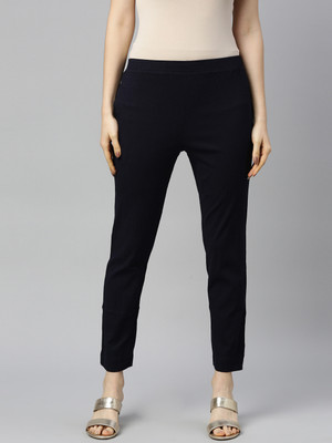 GOLDSTROMS Slim Fit Women Dark Blue Trousers