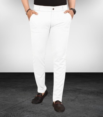 Lewit Regular Fit Men White Trousers