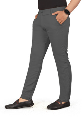 SRJ FASHION Slim Fit Men Grey Trousers