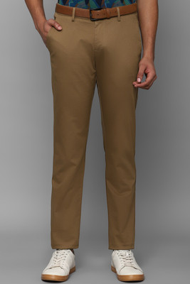 Allen Solly Regular Fit Men Brown Trousers
