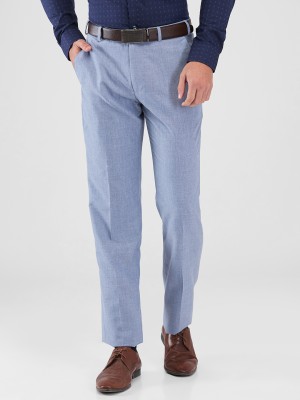 PARK AVENUE Regular Fit Men Blue Trousers