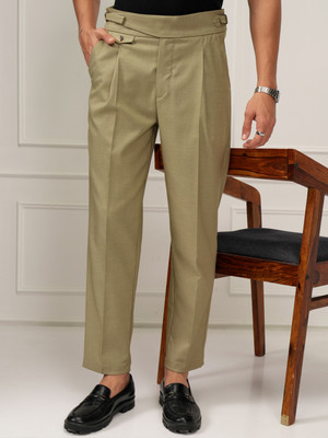 HIGHLANDER Slim Fit Men Khaki Trousers
