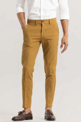 Snitch Slim Fit Men Brown Trousers