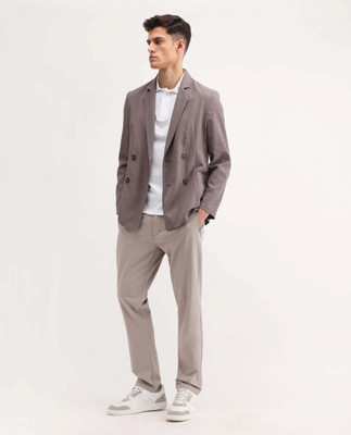 RARE RABBIT Regular Fit Men Black Trousers