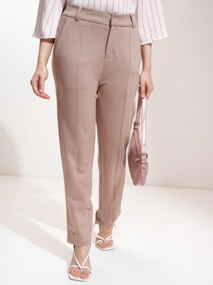 Tokyo Talkies Tapered Women Pink Trousers