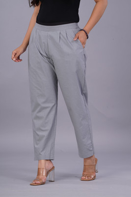 VENITYWAVE Regular Fit Women Grey Trousers