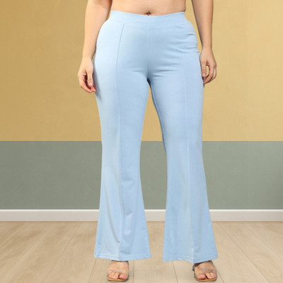 nitafashion Loose Fit Women Light Blue Trousers