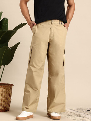 Mast & Harbour Straight Fit Men Beige Trousers
