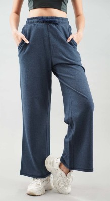 IMPERATIVE Flared Women Blue Trousers