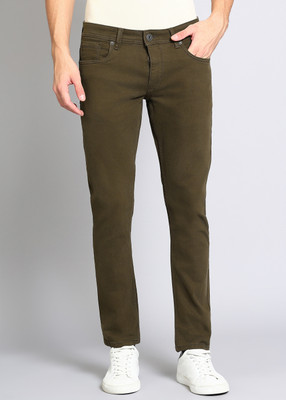 PETER ENGLAND Slim Men Dark Green Jeans