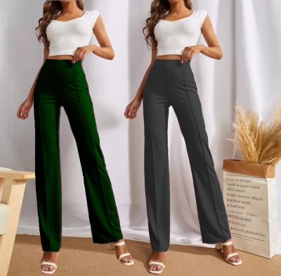 KASHIAN Relaxed Women Green Trousers